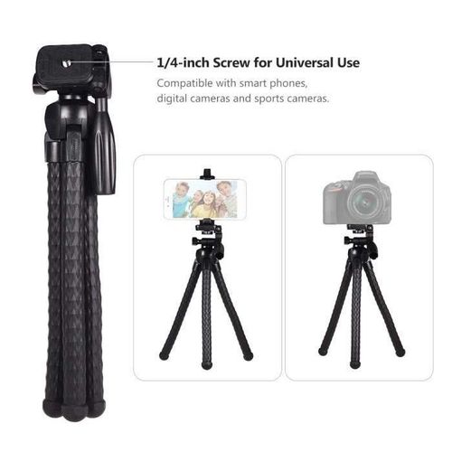 Tripod vct-3280 ✅️ حامل للهاتف و الكاميرا مرن و محمول مع دوران 360