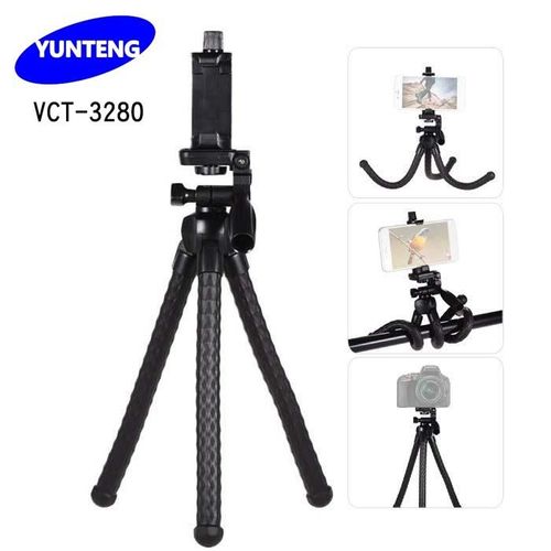 Tripod vct-3280 ✅️ حامل للهاتف و الكاميرا مرن و محمول مع دوران 360