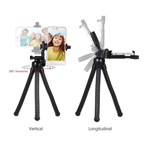 Tripod vct-3280 ✅️ حامل للهاتف و الكاميرا مرن و محمول مع دوران 360